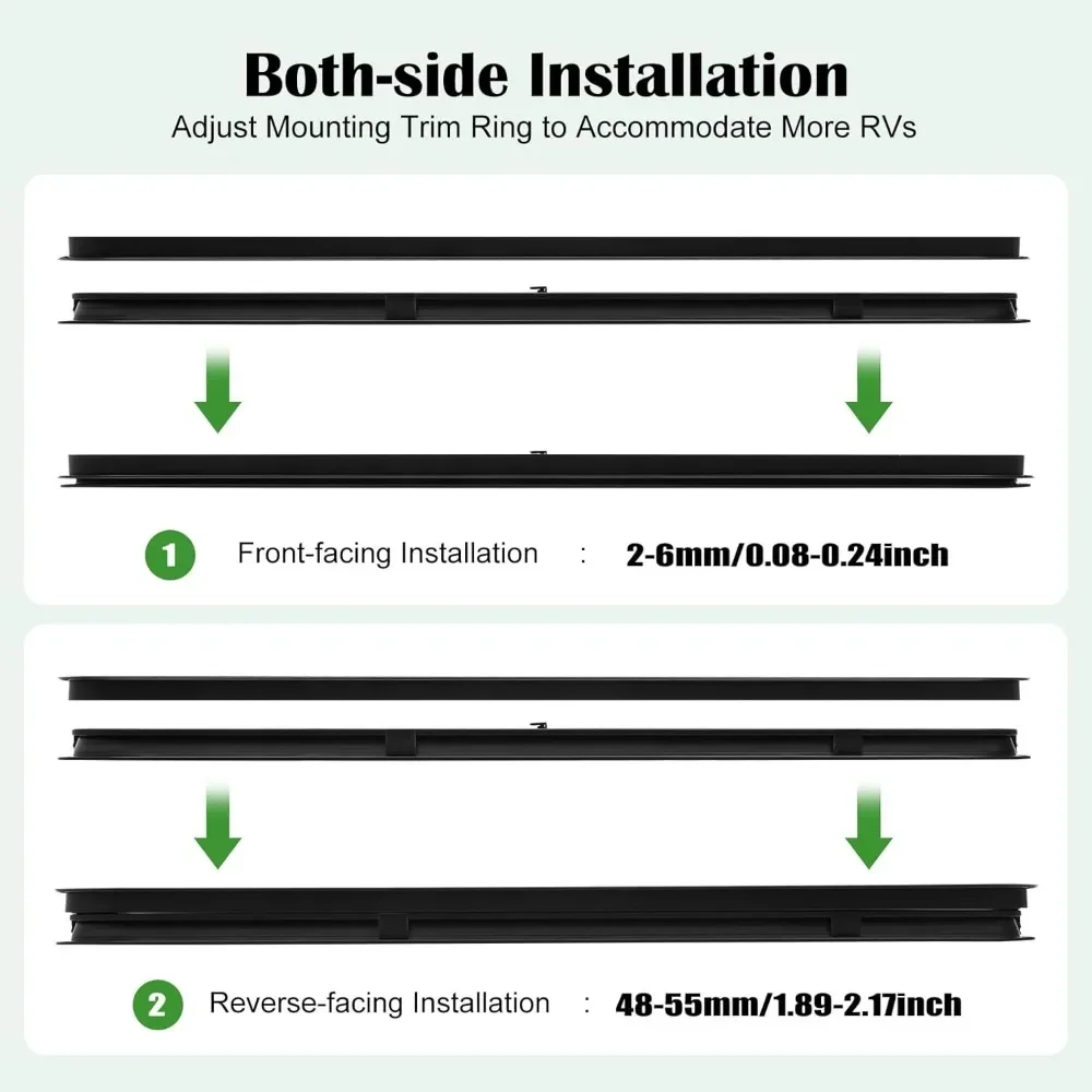 42" W x 12" H Universal RV Window, Teardrop Horizontal Sliding Glass | RV Glass Window | RV Window Replacement Trailer Window