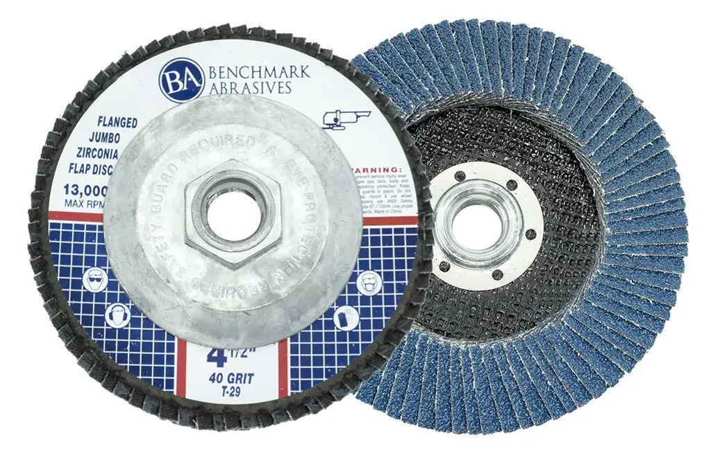 

Набор из 10 лепестковых дисков из циркония 4,5 дюйма, зернистость 40, для угловой шлифовальной машины, для шлифовки и финишной обработки