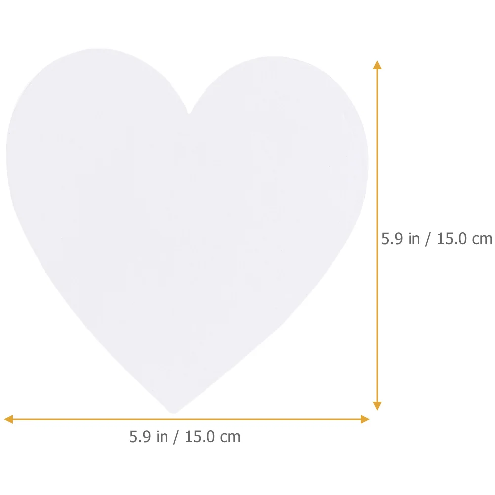 

10 pcs Heart Shape Oil Painting Panels Blank Cotton Drawing Boards For Artists Kids Diy Durable Stretched Canvas Art Supplies