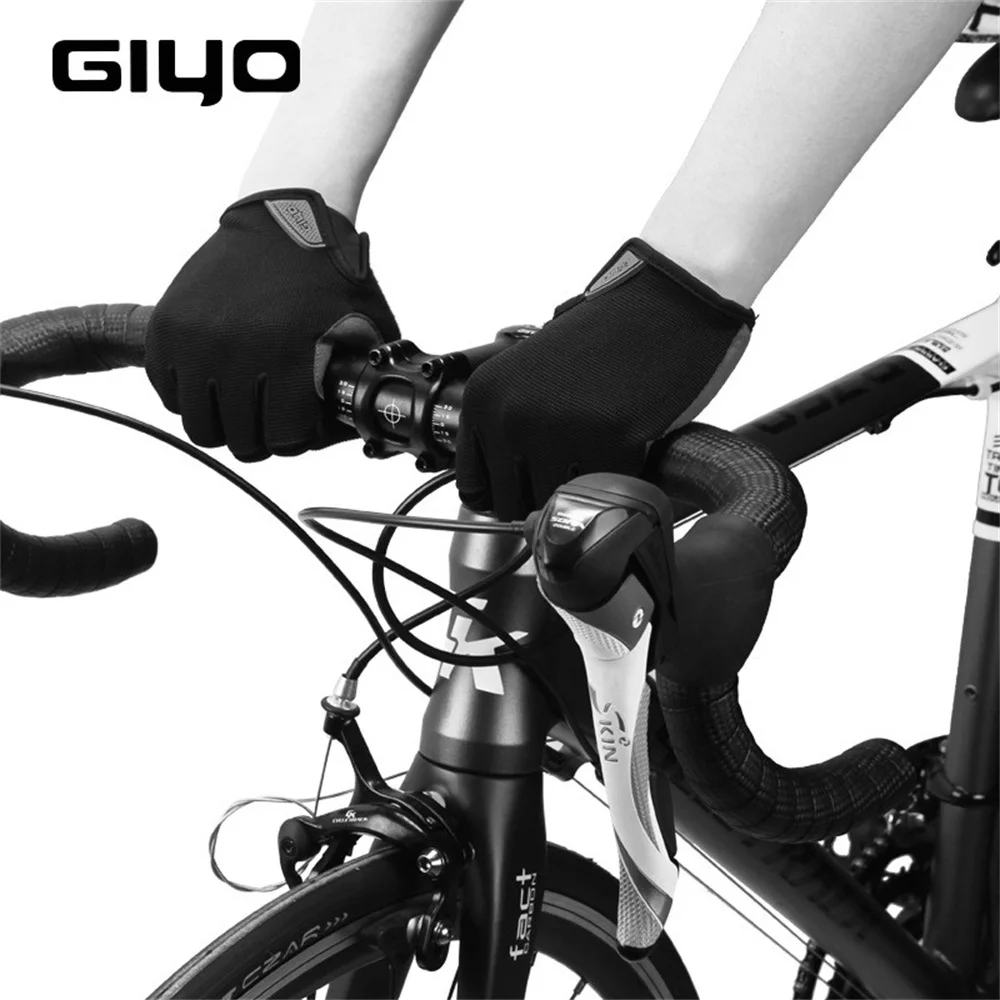 NEW GIYO Unisex Cycling Gloves Mens Winter MTB Bike Full Finger Gloves For Outdoor Hiking Sportwear Non-Slip Lycra Gloves S-05