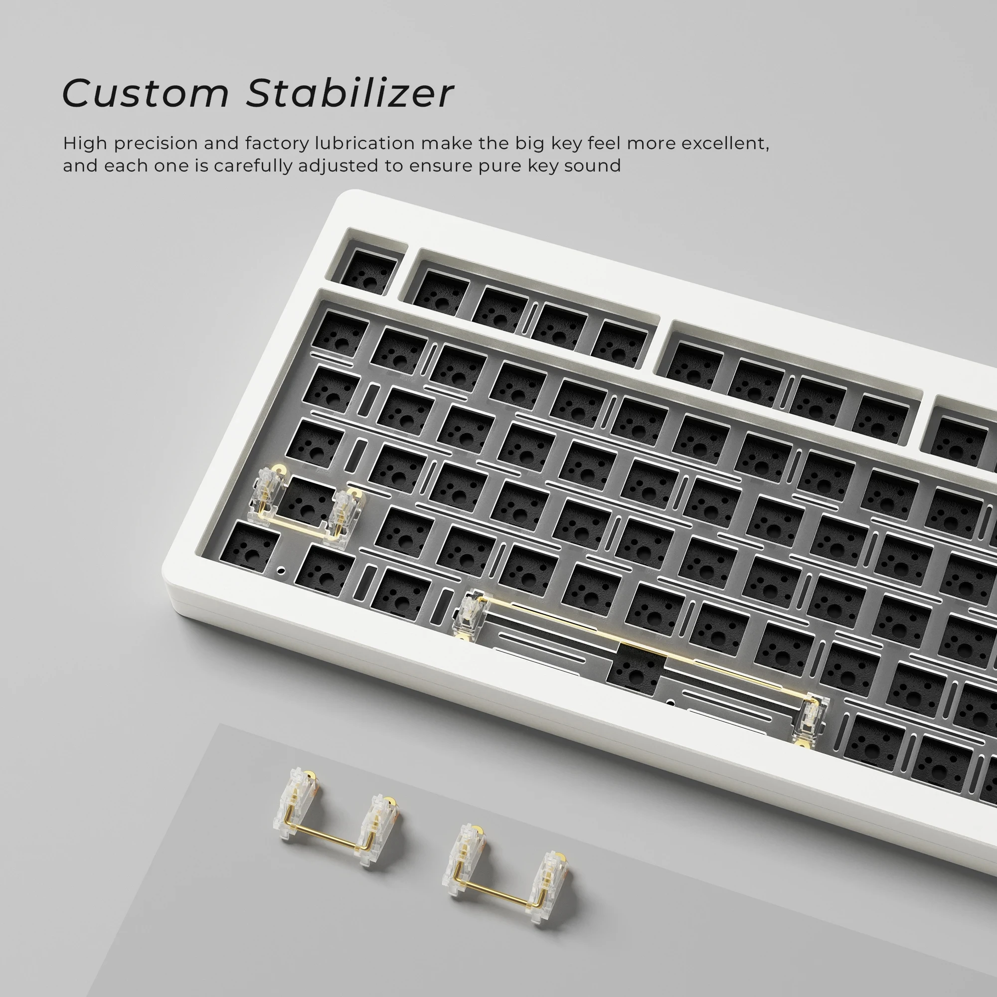 Imagem -02 - Kit de Teclado Chosfox Cf81pro 75 Hot-swap Mecânico para Jogos Kit de Teclado de Três Modos com Fio Usb tipo c sem Fio 24 Ghz