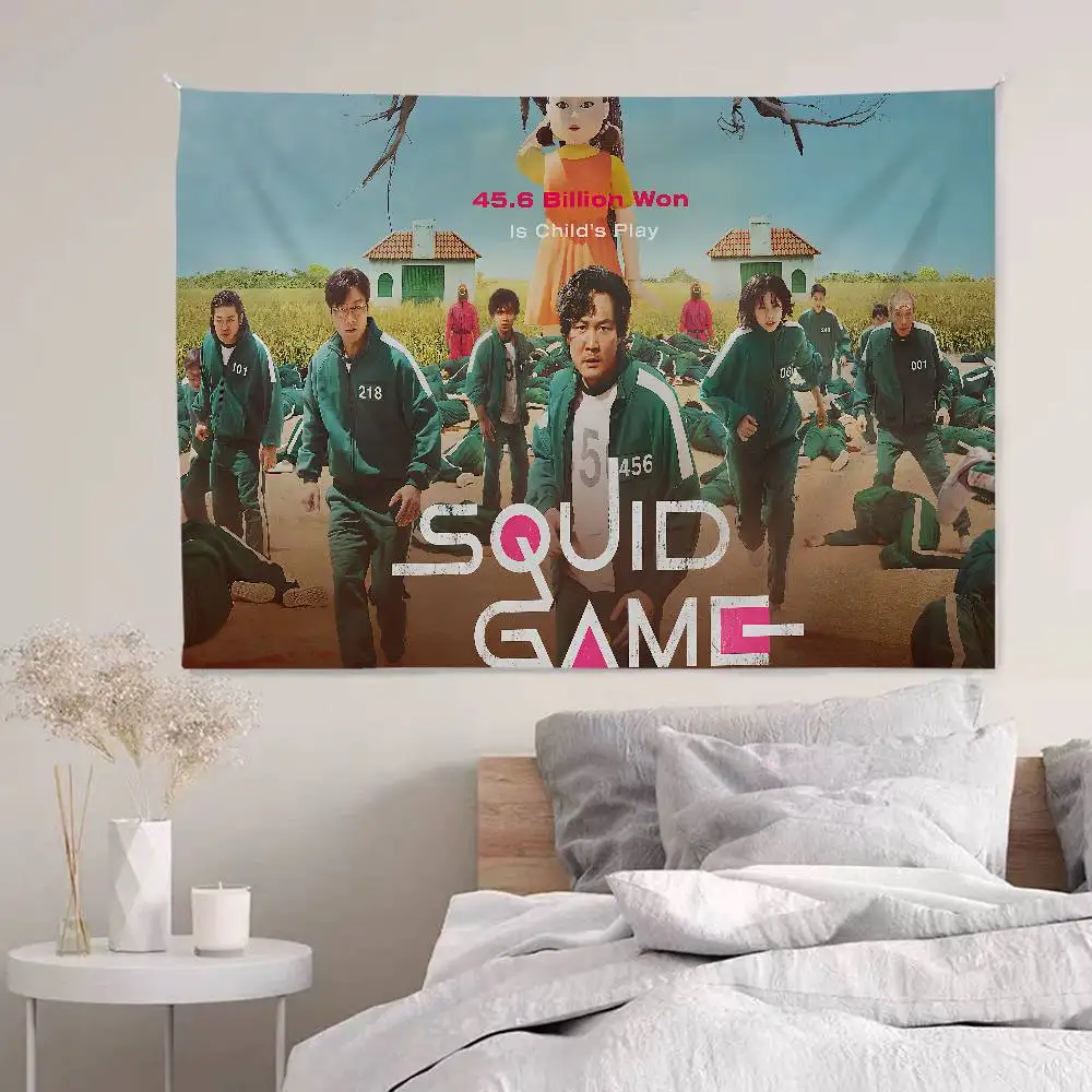 TV Game S-Squids Anime Tapestry Art Science Fiction Room Home Decor Wall Art Decor