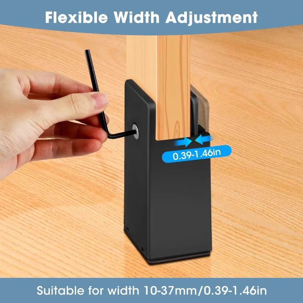 Splint-type Chair Feet Riser Moisture-proof Base Screw Clamp Bed Leg Mat Stable Height-increasing Furniture Heightening Leg Pad