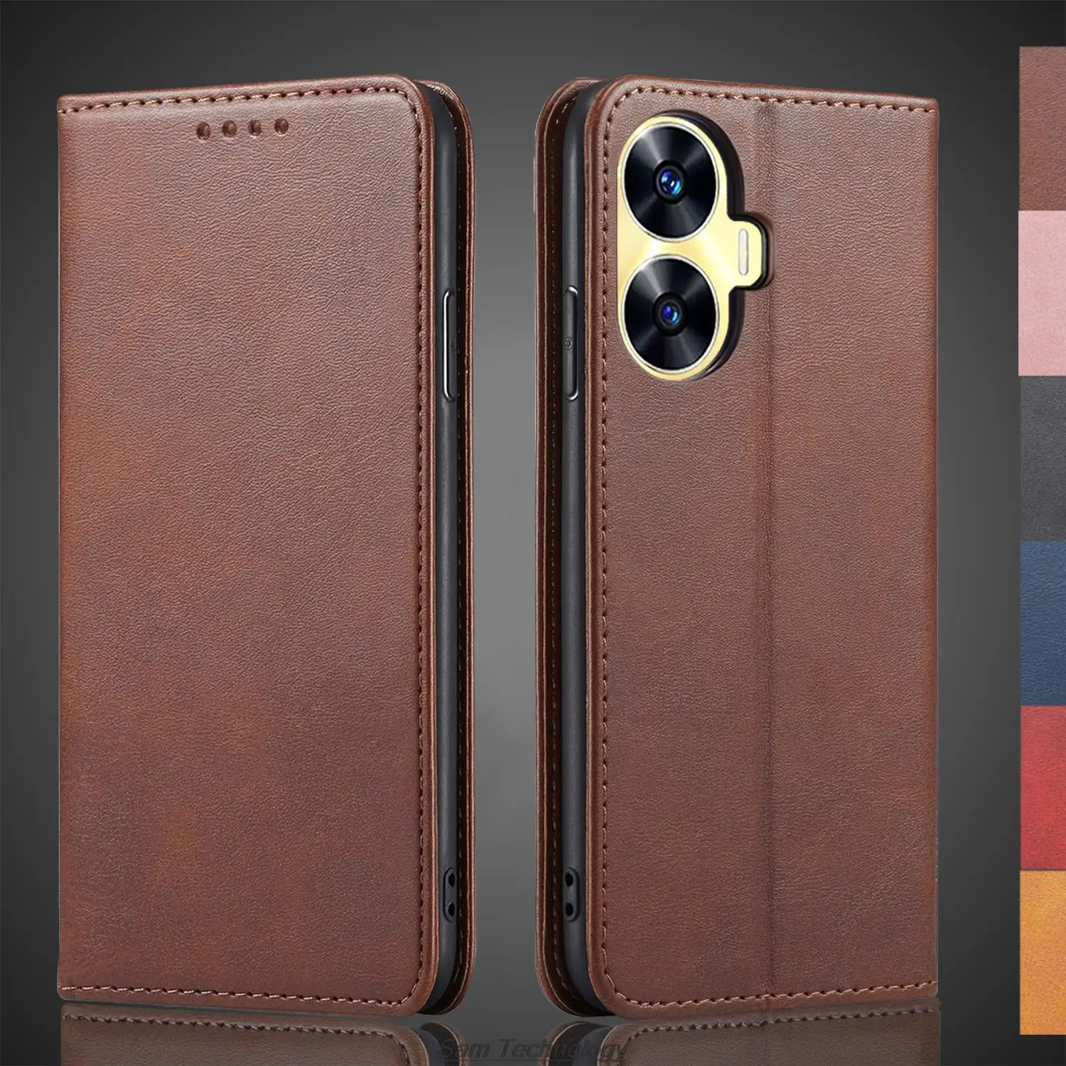 

Magnetic attraction Leather Case for OPPO Realme C55 Flip Cover Case Realme C55 Wallet Holster Phone Bags Fundas Coque