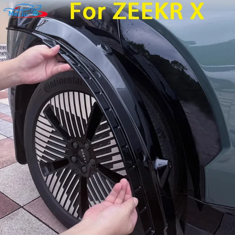 For ZEEKR X 2022 2023 Car Mudguards Plastic Fender Cover Rear Wheel Linining Mud Flaps Guard Cover Accessories 2PCS