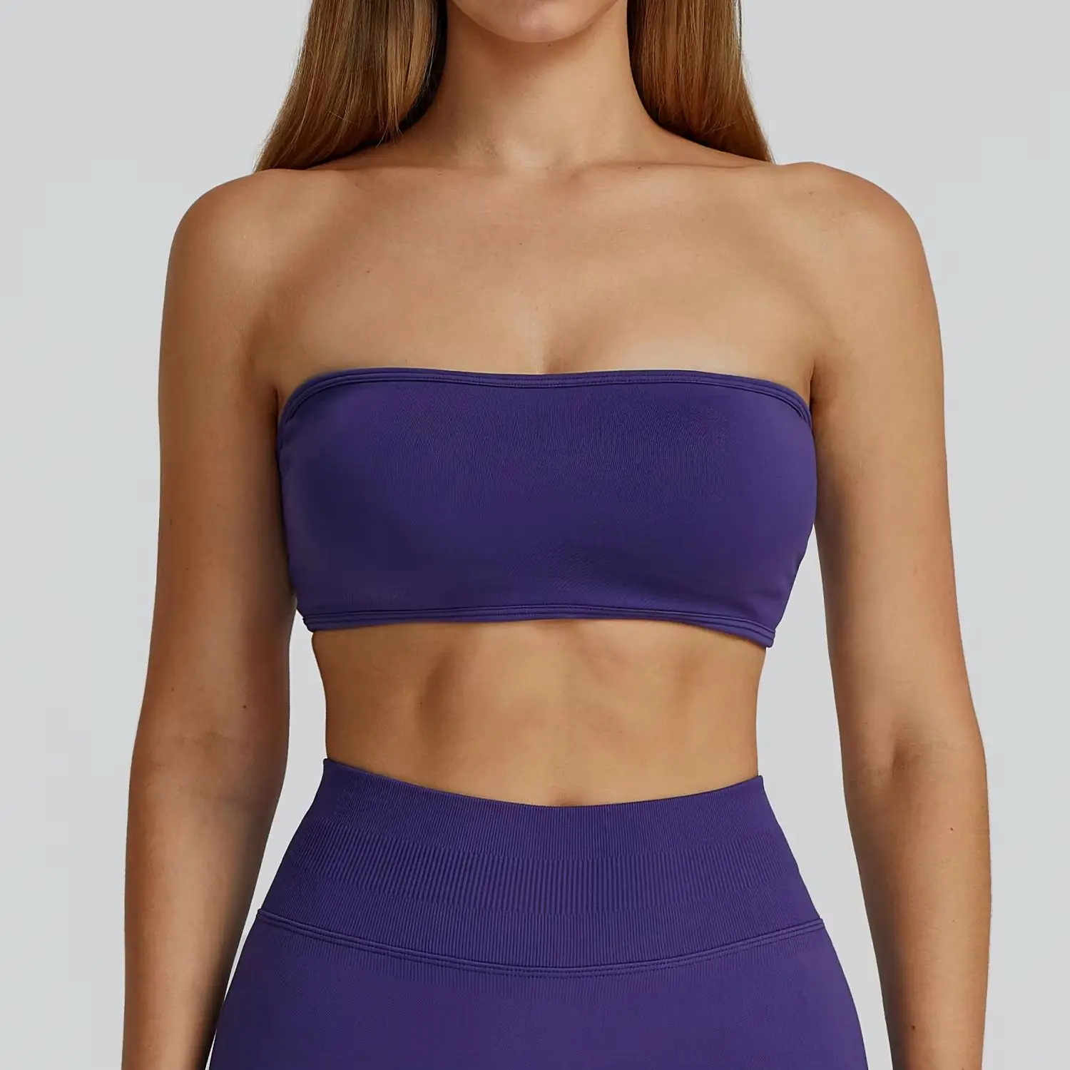 Women Sports Underwear Strapless Intimate Fitness Bra  Sports Bra Wrapped in Chest Fitness Tops Yoga