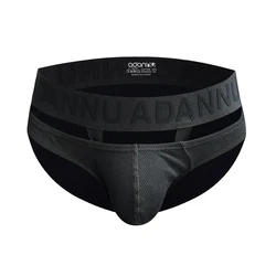 CMENIN Sexy Double Stripe Cutout Mens Briefs Male Underwear Gays Bikini Jockstrap Underpants Cotton Men's Panties Homme Briefs