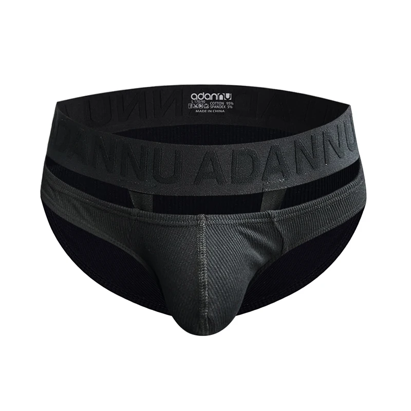 CMENIN Sexy Double Stripe Cutout Mens Briefs Male Underwear Gays Bikini Jockstrap Underpants Cotton Men's Panties Homme Briefs