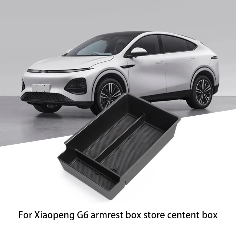 

1 Pc Auto Armrest Storage Box for Xpeng G6 Center Console Armrest Storage Box ABS+PVC Car Interior Parts Large Capacity