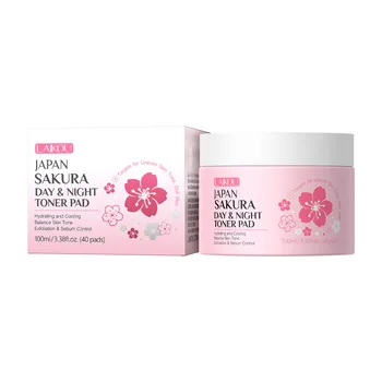 Japan Sakura Toner Pads 100ml 40 Sheets Daily Night Hydrating Treatment Remove Makeup…