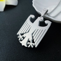 German Eagle Arms Flag Pendant Deutschland Necklace Federal German Flag Eagle Pendant Jewelry for Men Women Personalized