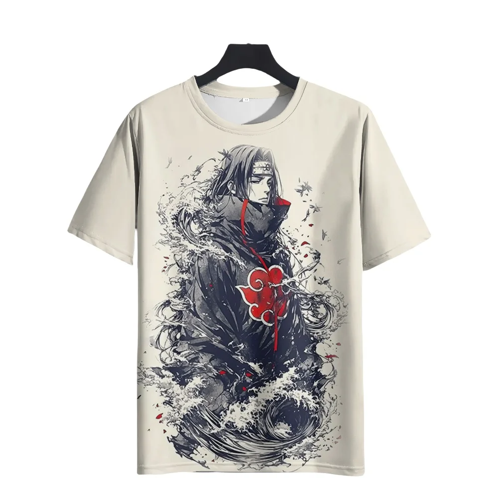 

MINISO Naruto Unisex T Shirt Japanese Anime Prints Casual Short Sleeve Tees Street Oversized Clothing Fashion Cartoon T-Shirts