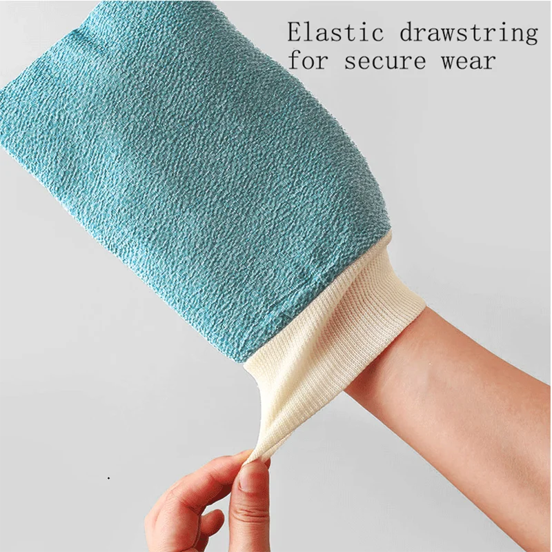 Bathing Scrub Exfoliating Gloves Back Scrub Dead Skin Facial Shower Gloves Durable Double Side Body Deep Cleansing Glove