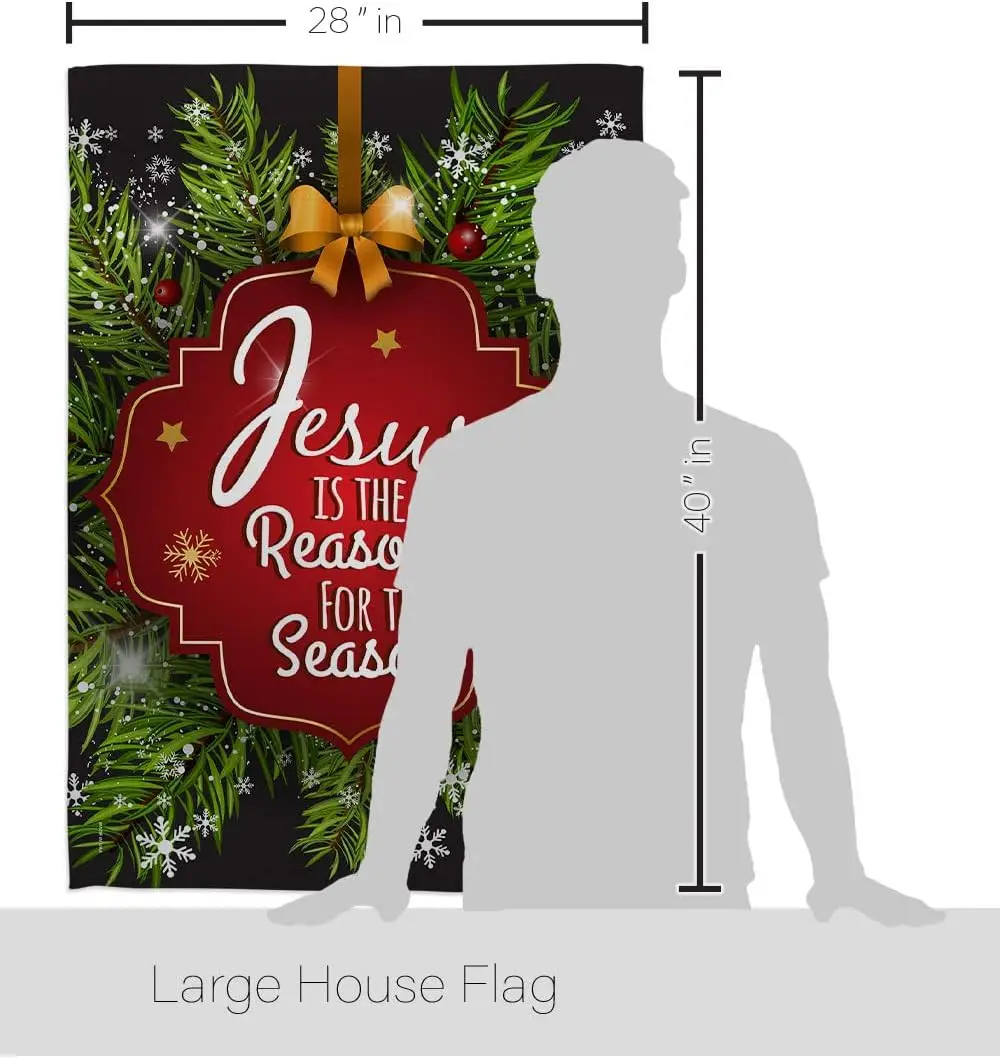 Jesus is The Reason Tapestry Christmas Gifts Nativity House Flag Winter Three King Religious Feliz Navida Room Indoor Holy N EEN