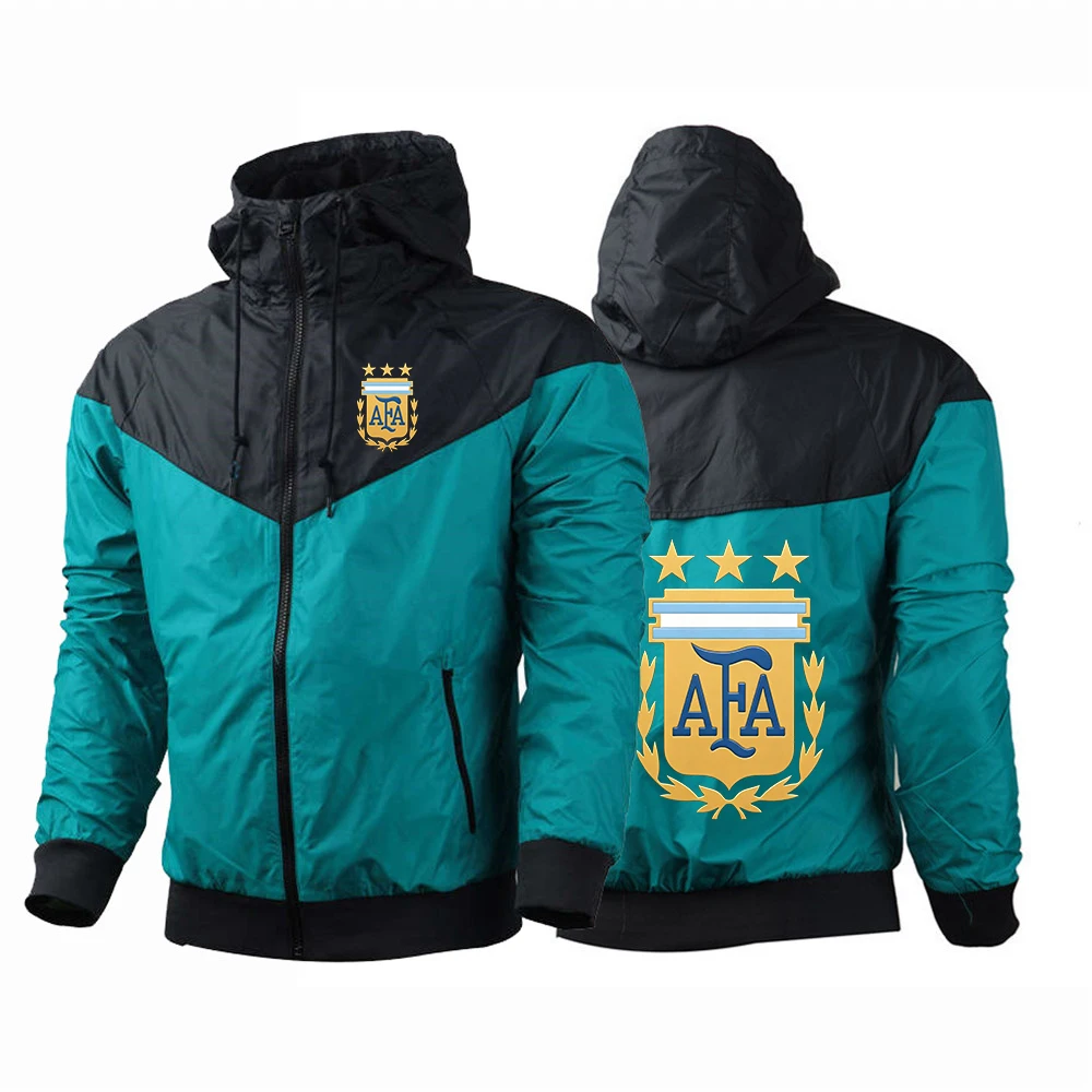 2026 Men's Spring and Autumn Thin Windproof Casual Hooded Color Matching Fashion Printing Windbreaker Coat hoodies jacket