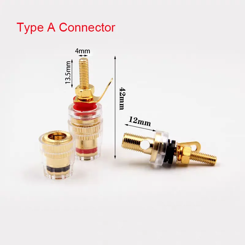 Binding Post Banana Socket Connector 4mm Banana Plug Thread Medium Amplifier Speaker Terminals Audio Connector C6