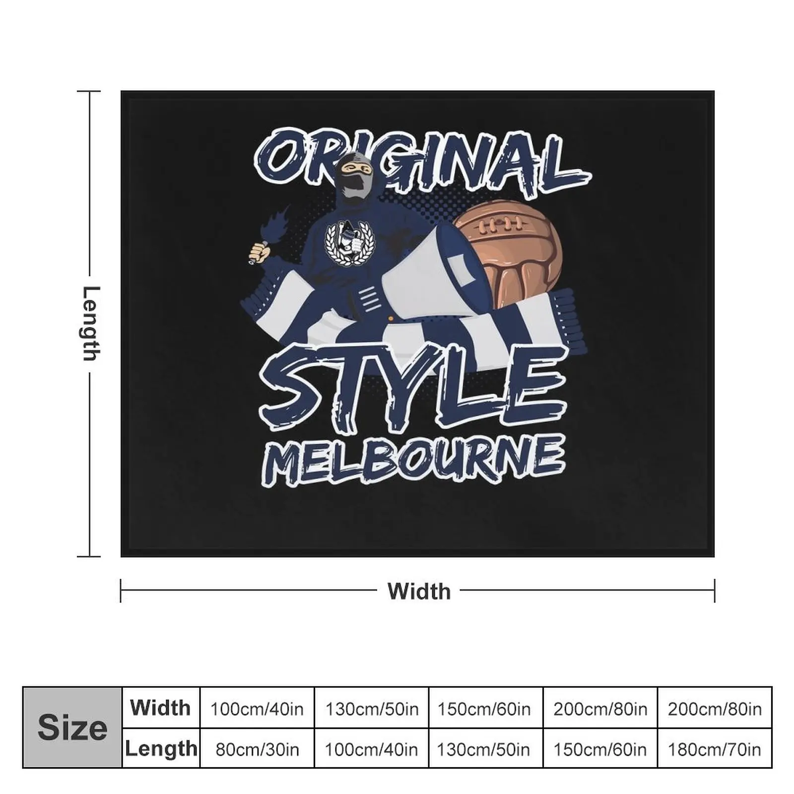 Original Style Melbourne Throw Blanket Giant Sofa Single Bed blankets and throws Blankets