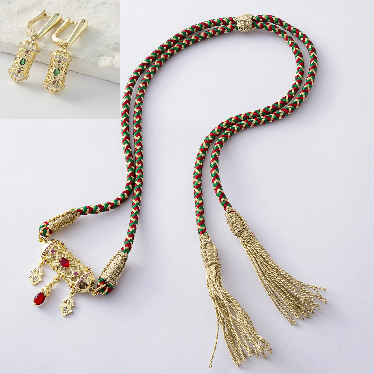 New Hot Selling Handmade Woven Rope Pendant Necklace Fashion Women'S Wedding Moroccan Jewelry Accessories Exquisite Gift