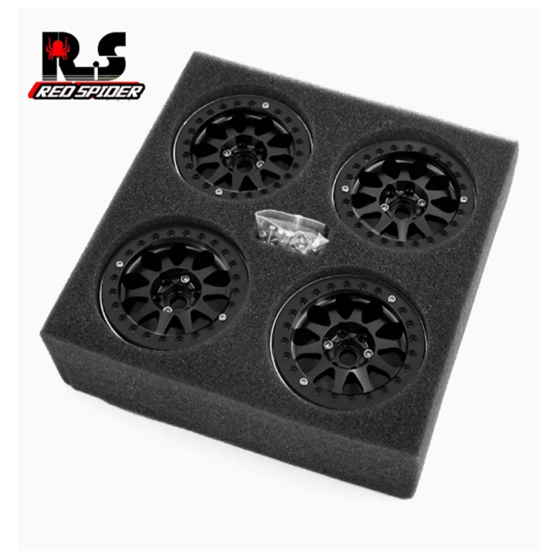 Ruedas de aleación de 2,2 pulgadas, ruedas de neumáticos con bloqueo sobre orugas de simulación 1/10, ruedas universales SCX10 TRX-4