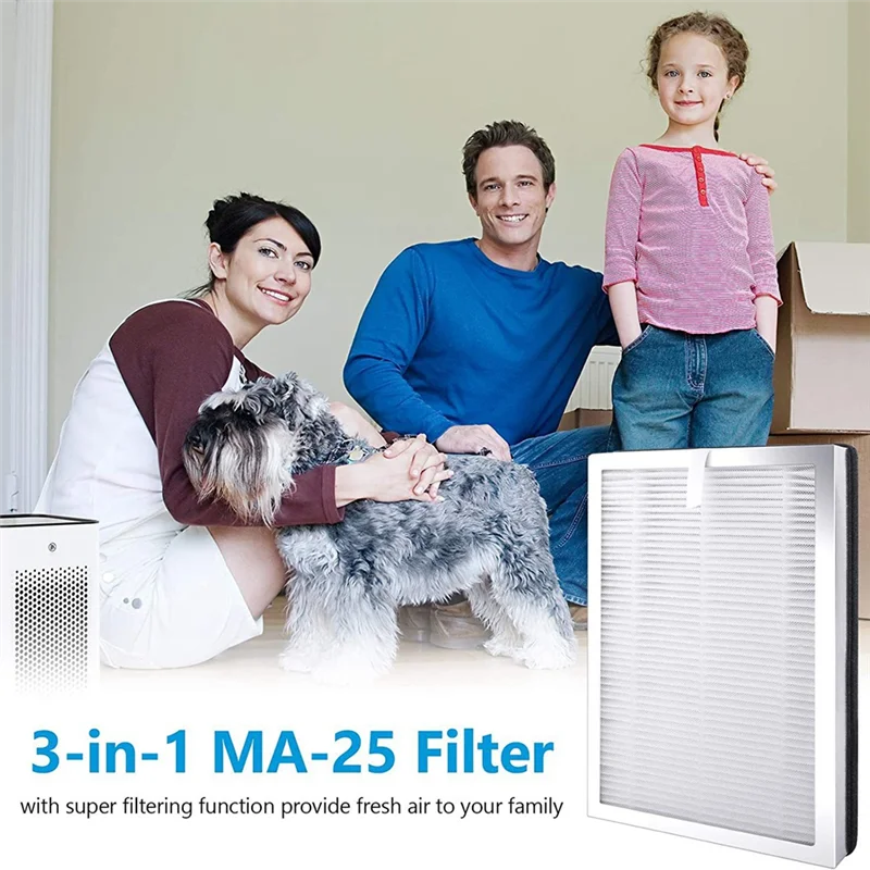 Promotion!Replacement Filter For Medify MA-25 Air Purifier 3 In1 With Pre-Filter H13 True HEPA Filter&Activated Carbon Filter