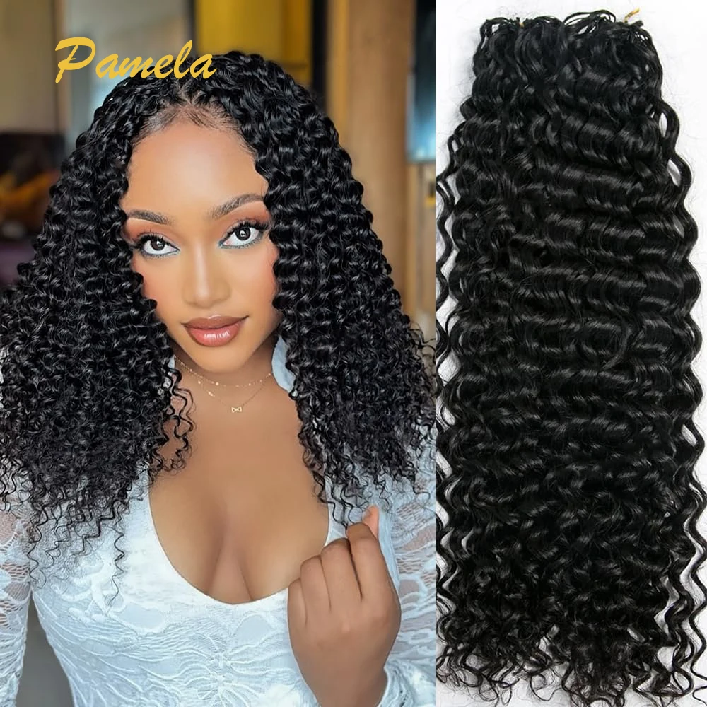 

Вязаные крючком человеческие волосы, вьющиеся для чернокожих женщин, предварительно разделенные крючком наращивание волос, человеческие волосы, волнистые пучки, без узлов