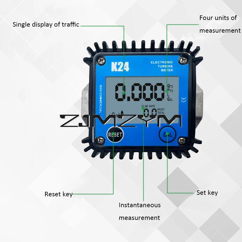 Electronic Gear Flowmeter Digital Display Diesel Gasoline Oil Gear Watch Flow Variable Pressure Hydraulic Oil Viscosity