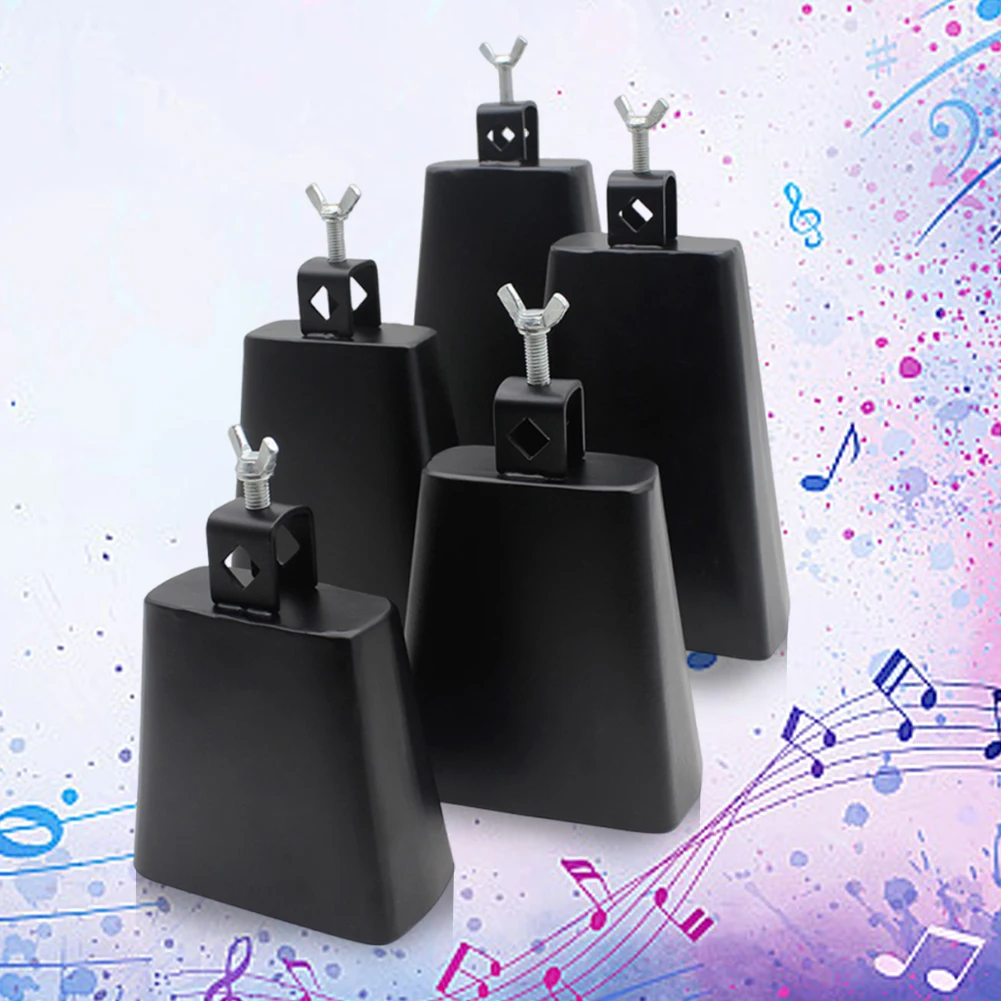 Campana de vaca de tambor de Jazz, tambores de campana de vaca ruidosos, instrumentos de percusión de campana de vaca crujientes, campana de vaca grande para reuniones de banda de conciertos