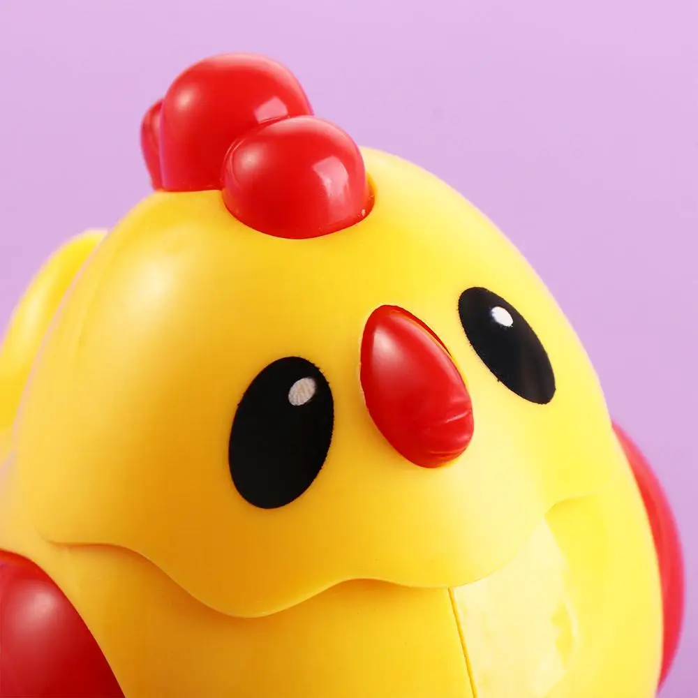 Plástico meninas wind-up primavera frango brinquedo educacional acabar pulando frango brinquedo mini simulação