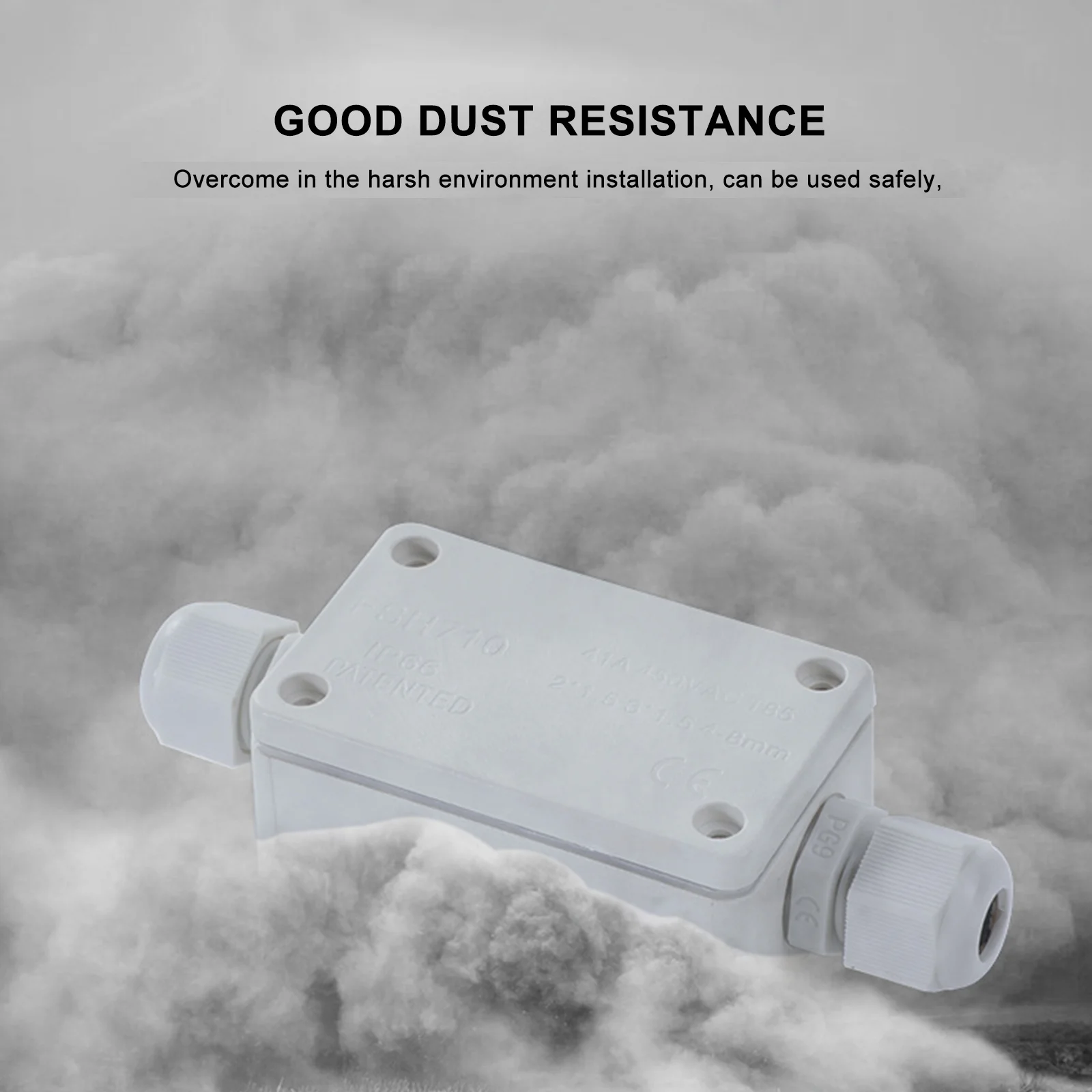 صندوق توصيل مقاوم للطقس، سلك طاقة كهربائي خارجي، صندوق توصيل مقاوم للماء، جهاز حماية لأسلاك الكابلات للحديقة #5