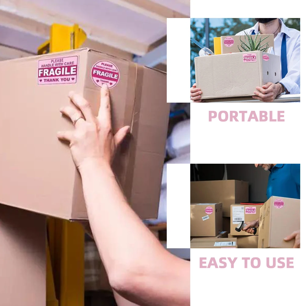 

Fragile Warning Labels Self-Adhesive Shipping Stickers Packaging Transportation Mailing Copper Plate Strong Adhesive