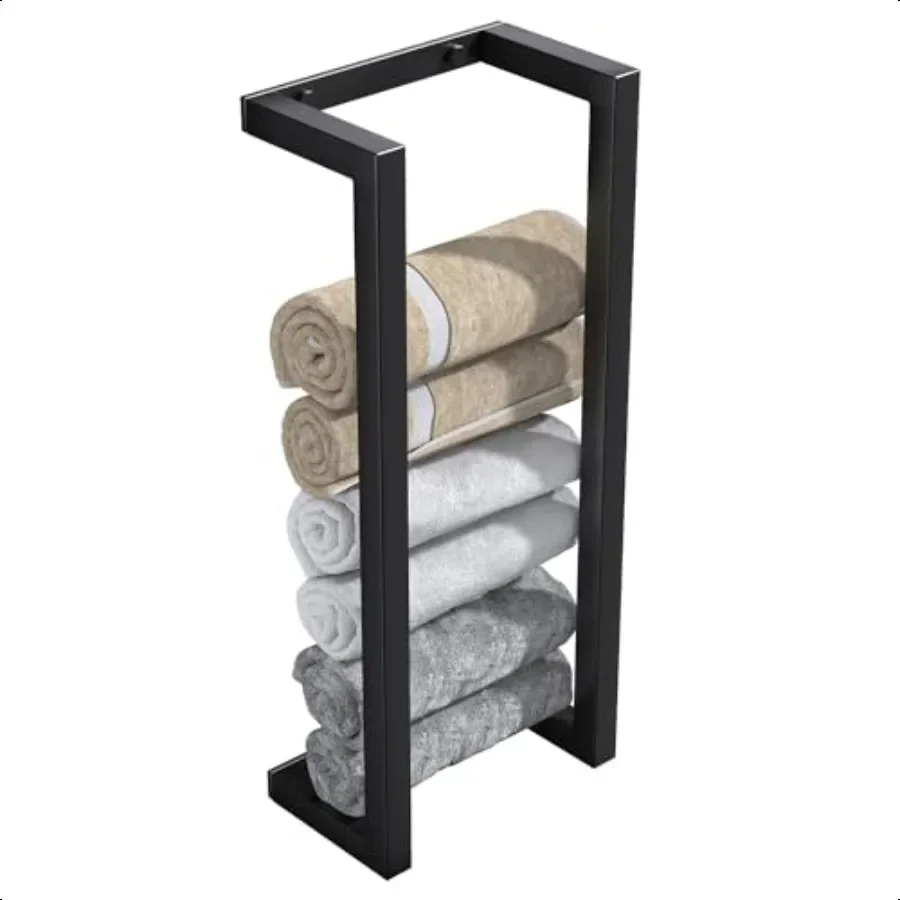 

Towel Racks for Bathroom Rolled TowelsVertical Towel Storage Rack for Bathroom Premium Aluminum Matte Black Bath Towel Holder W