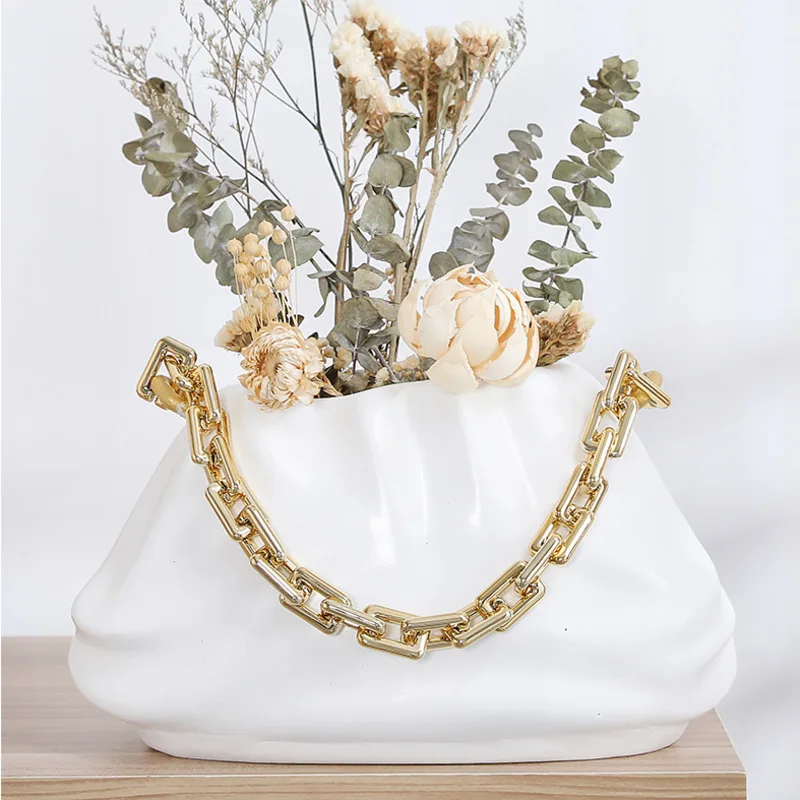 Imagem -02 - Nordic Luxo Bolsa Flor Vaso Art Cloud Design Mulheres Bolsa Vaso Recipiente de Arranjo de Flores Decor de Casa