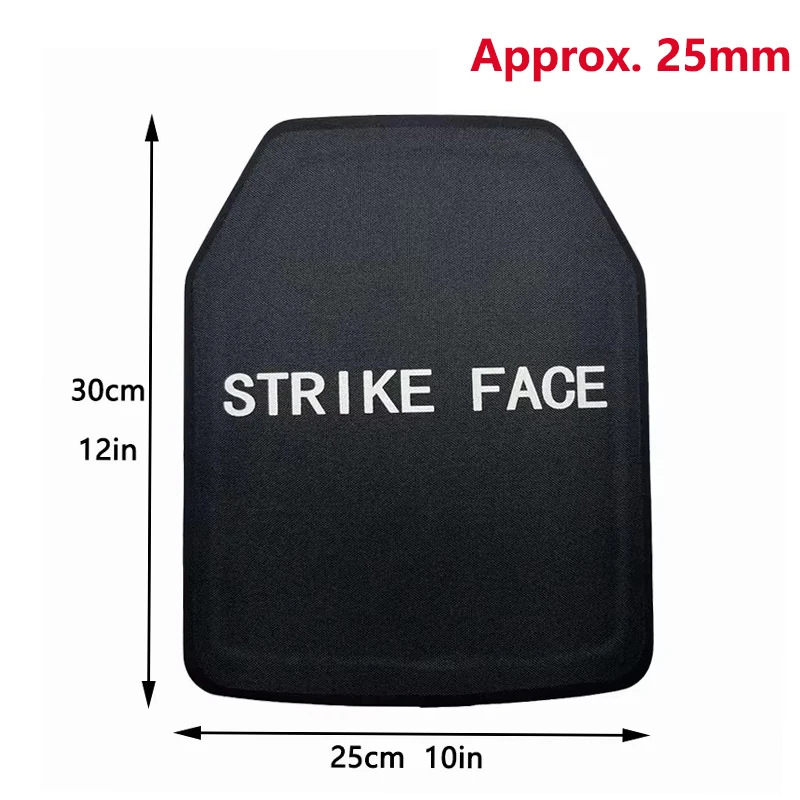 25X30CM UHMWPE+Aramid Board Tactical Insertion Self-Defense Backpack Deck Defense Shield Grade Board