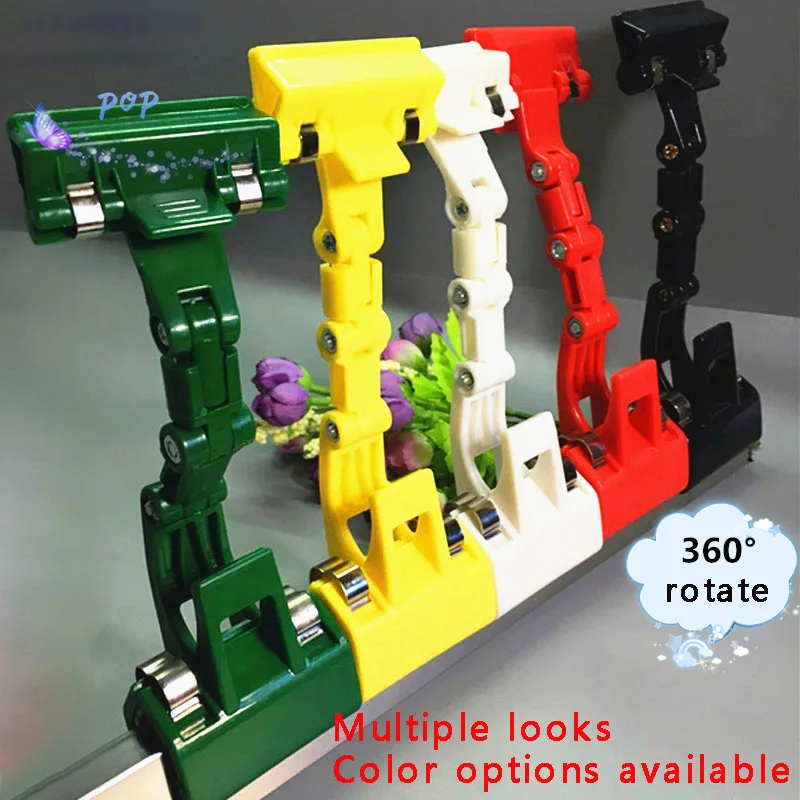 Retail display label clip, double-sided label clip, transparent acrylic price label clip, product sales rotating clip/5 pieces