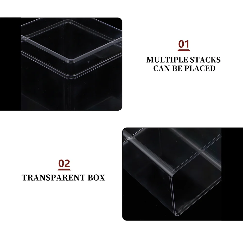 

6pcs Blind Storage Box Acrylic Transparent Display Case For Collection Desktop Organizer Cube Display Case Container