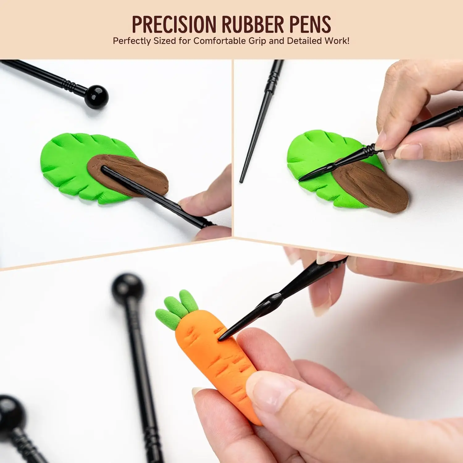 DIY Ceramics Clay Sculpture Polymer tool set Beginner's Multi-tools Craft Sculpting Pottery Modeling Carving Smoothing Wax Kit