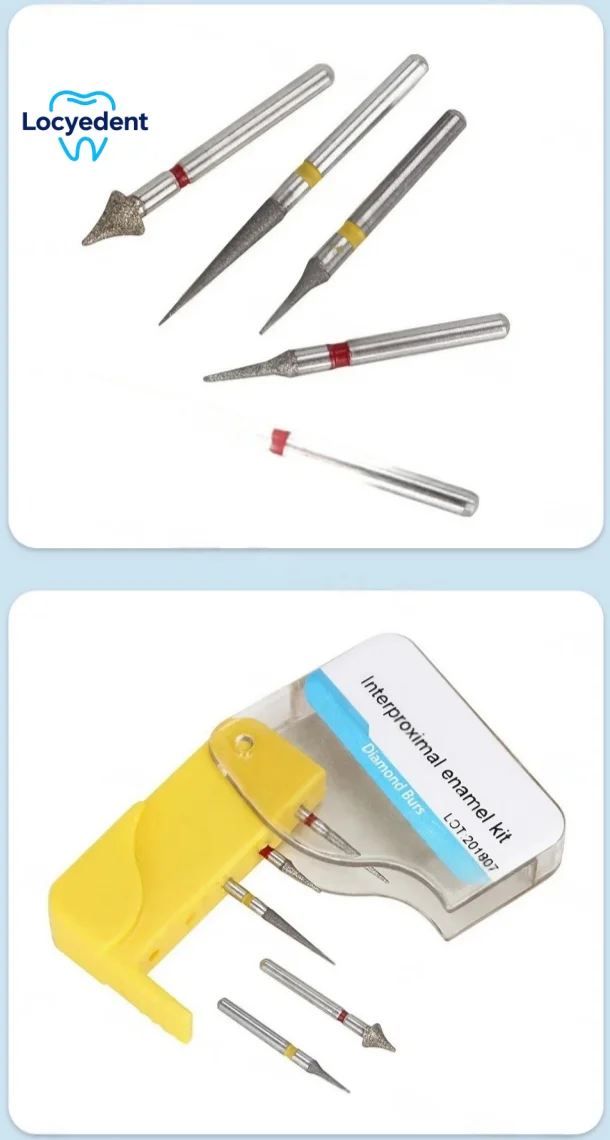 Dental Diamond Burs Orthodontic Interproximal Enamel Grinding Dentist Polishing Tool for High Speed Rotation Handpiece