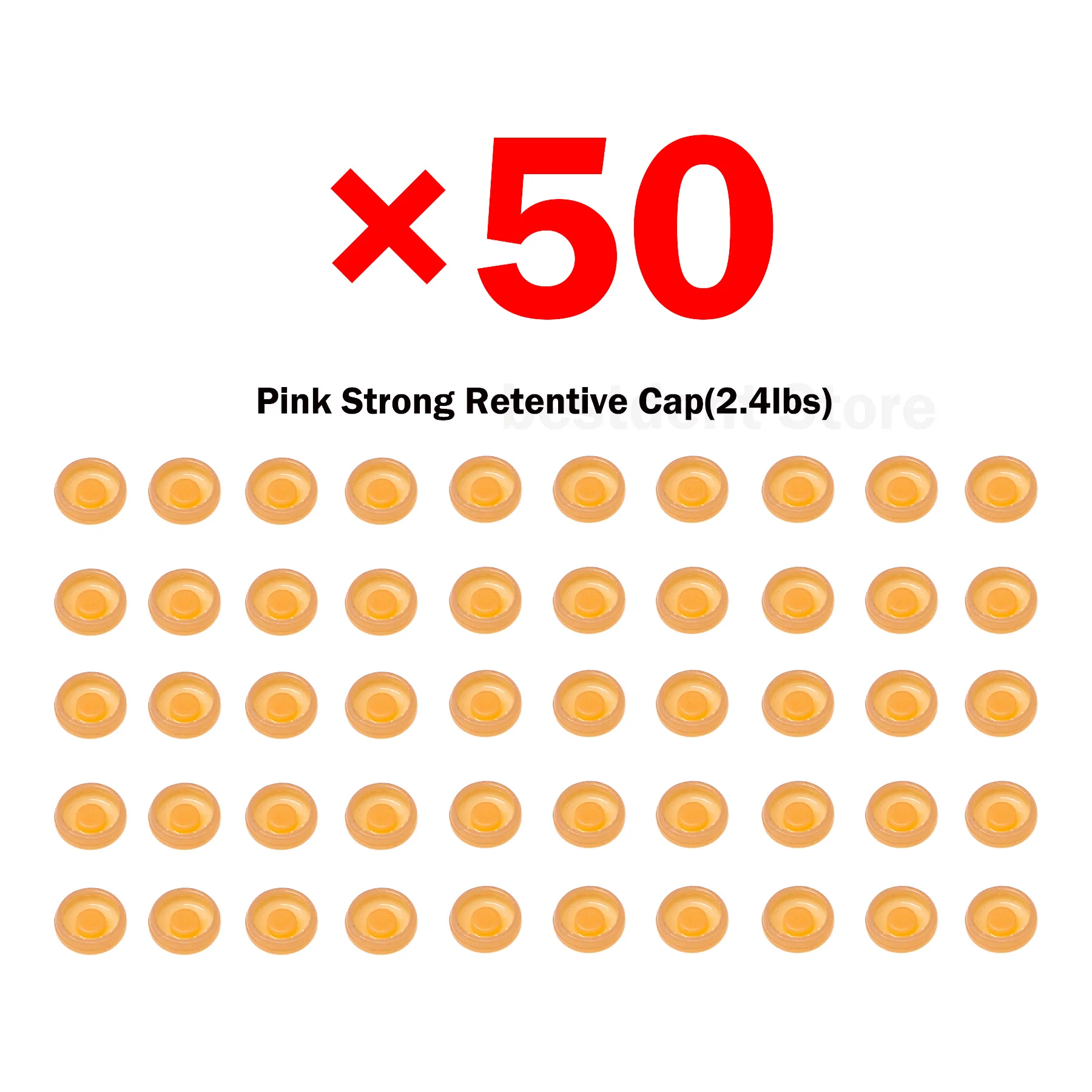 

50pcs/set Removable Male Caps Dental Overdenture Abutment Retentive Cap 2.4 lbs