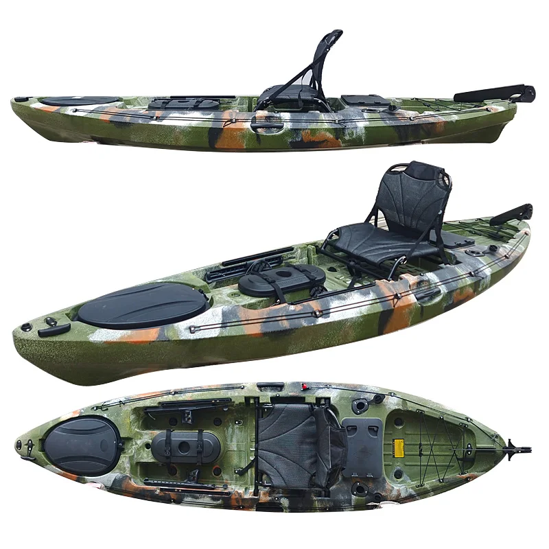 

Hot Sale Water Play Equipment One Single Person Fishing Kayak and Foot Rest for Sale