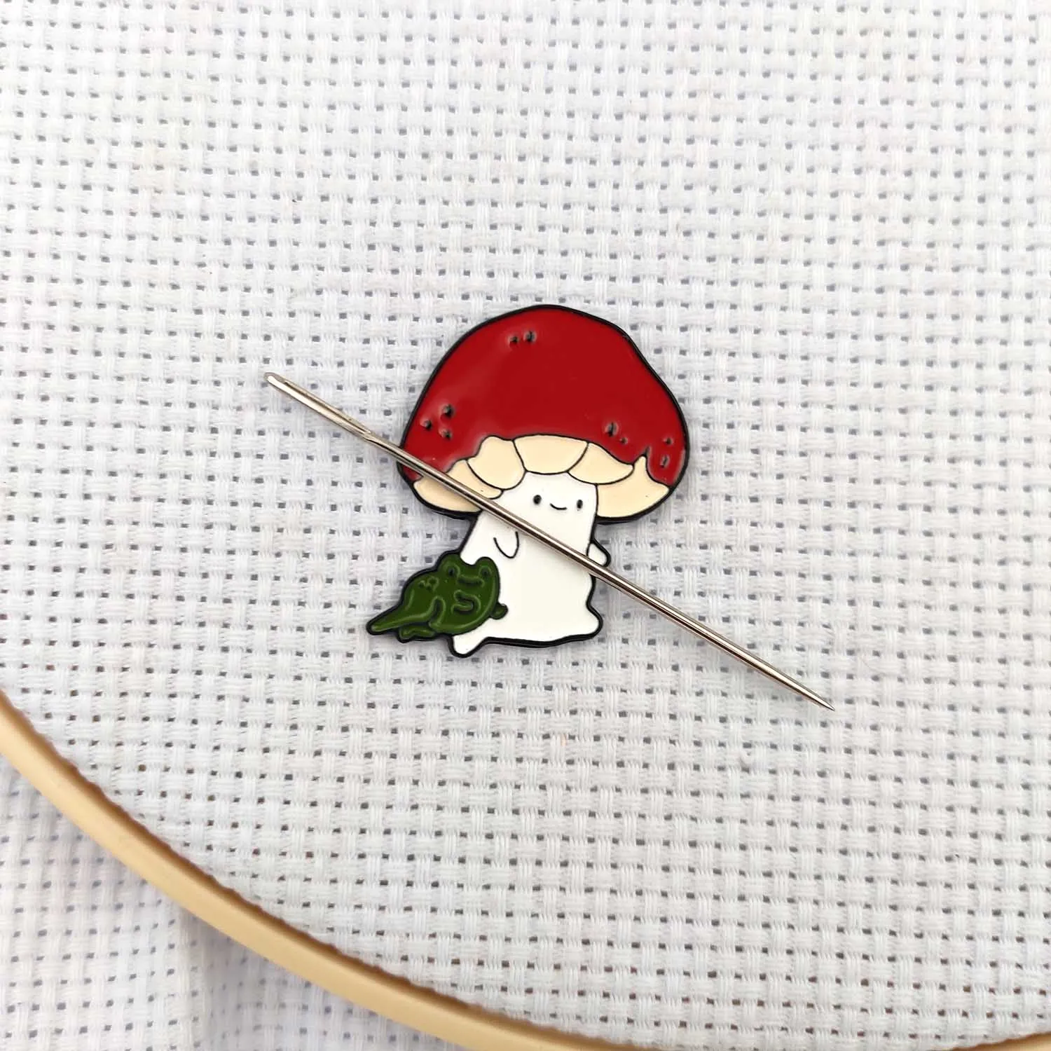 Needle Minder Magnetic Mushroom Anime Needle Magnet Pin Holder Cross Stitch Embroidery Project DIY Needle Keeper Finder Sewing