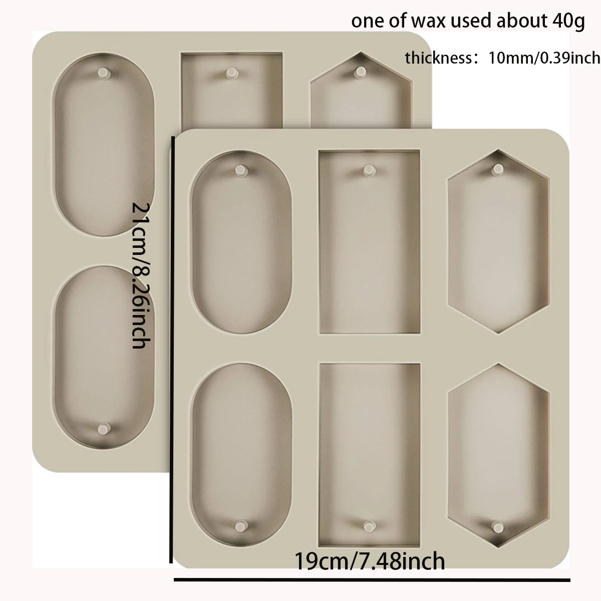 1PC 6 Löcher DIY Sojakerzen Aroma Wachs Tabletten Form Handgemachte Aroma Wachs Tabletten Silikon Form Seife Machen Zubehör – Detail 5