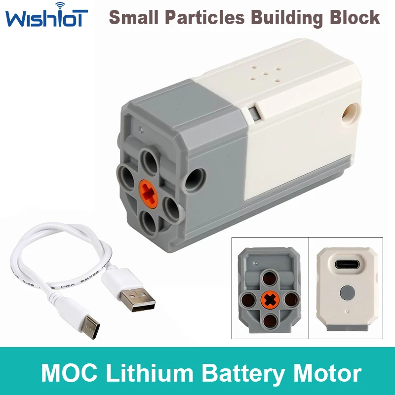 

MOC Lithium Battery Motor M Motor 8883 APP Control Bluetooth-Pair Rechargeable Block with Legoeds Building Blocks PF Car Train