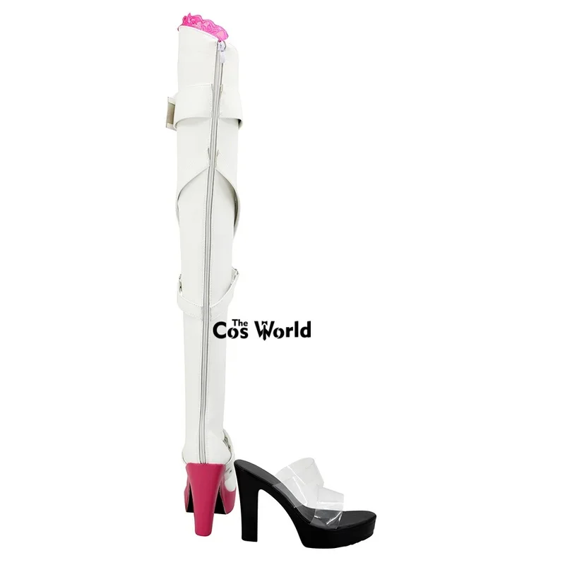 VOCALOID 2025 레이싱 미쿠 애니메이션 맞춤형 코스프레 하이힐 신발 부츠