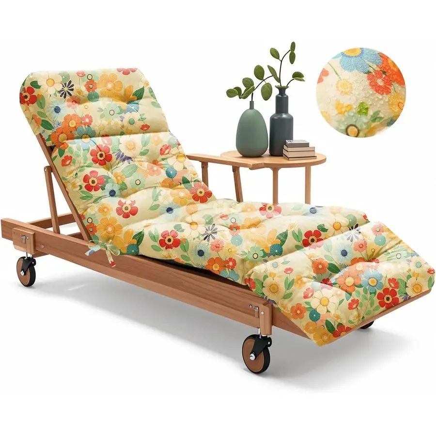

Chaise Lounge Chair Cushion 75.1 x 22.8 x 4.7 Inches 100 Waterproof Replacement Cotton Patio Pool Lounge Chair Cushion for Outdo