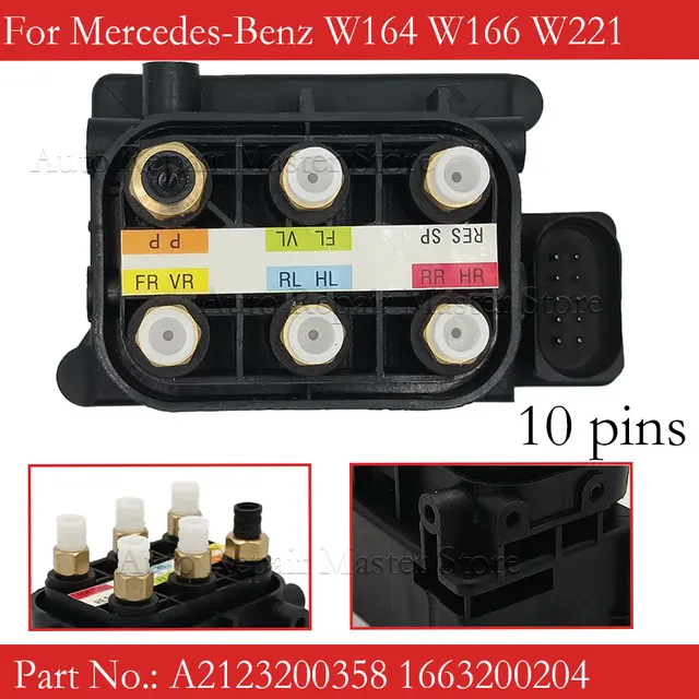 A251320005 2123200358 A2123200358 dla Mercedes-Benz W164 W166 W221 W251 blok zaworowy z solenoidu zawieszenia pneumatycznego 1663200204