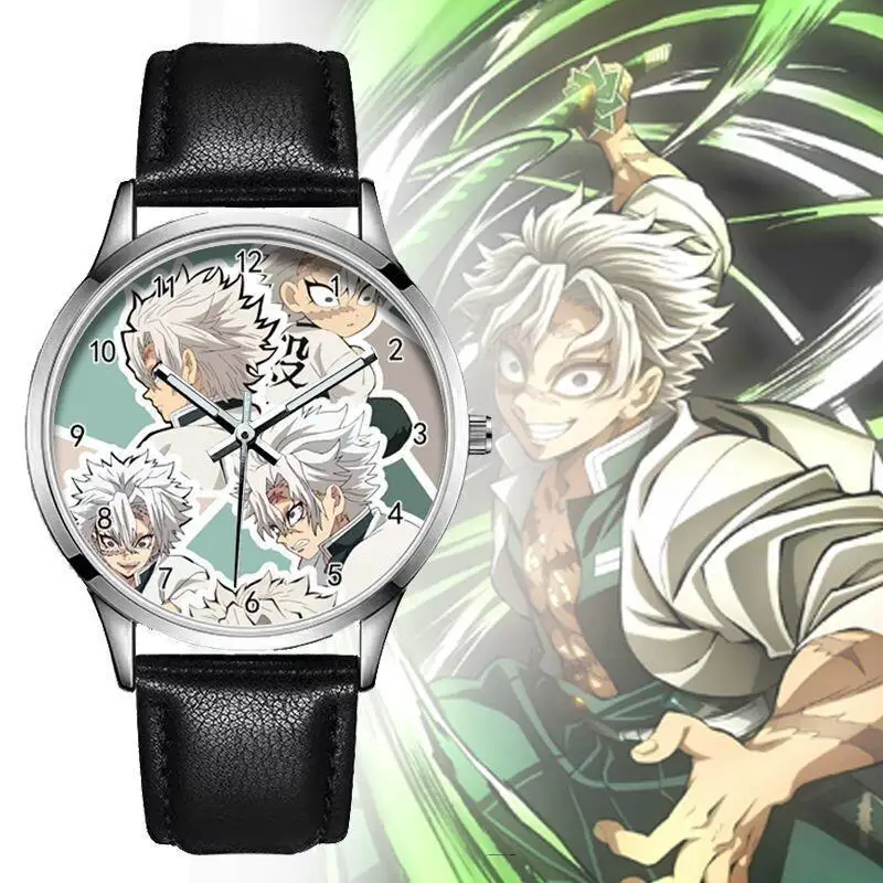 Reloj de Cuarzo de Demon Slayer con Diseño de Personajes de Anime, Resistente al Agua, Regalo de Cumpleaños para Chicas