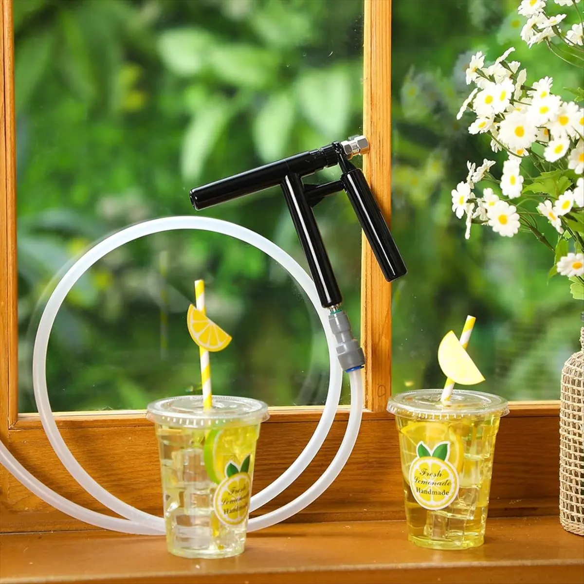 KSOL Lemonade Dispenser Trigger Pump System Beer Bottle Filler Accessory Kit, Freshly Squeezed Lemonade Stand Supplies