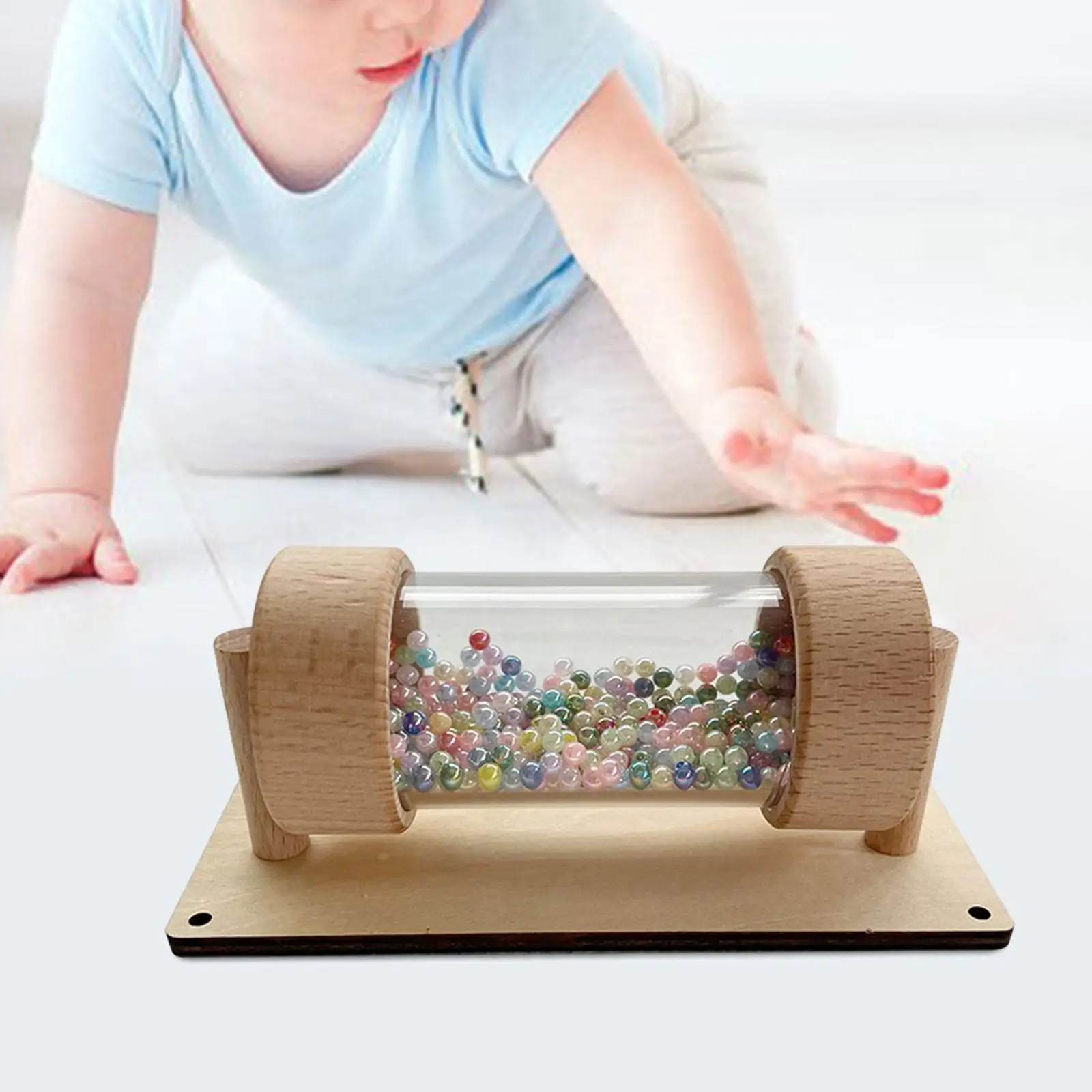 Pièce de planche occupée pour enfants, jouets musicaux, motricité fine, bricolage, apprentissage, secoueur de pluie de perles colorées, jouet d'avion alth