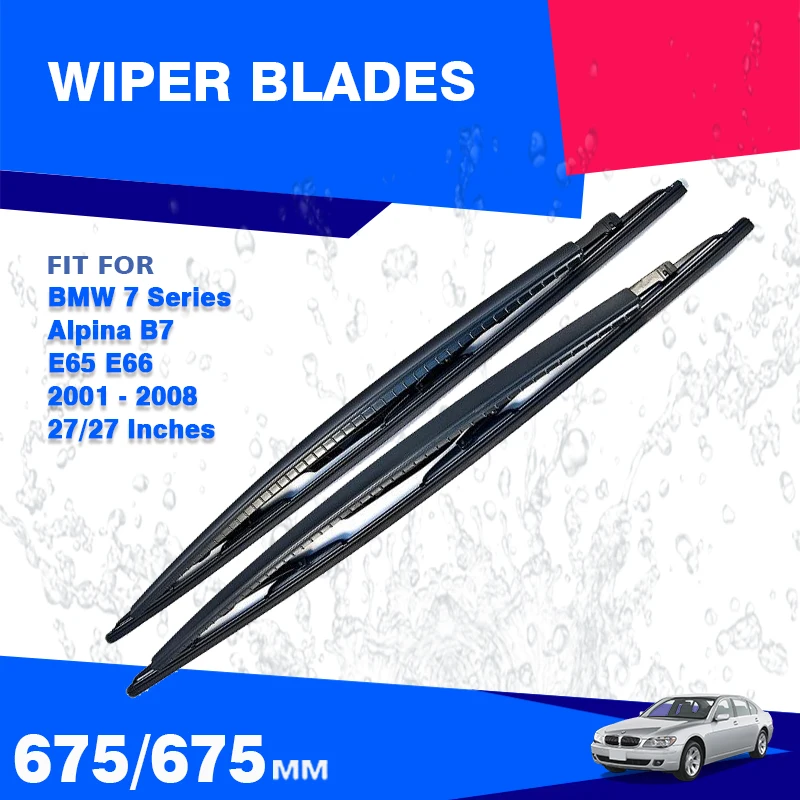 Front Wiper Blades For BMW 7 Series E65 E66 2002 - 2008 Windshield Brush Car Accessories 730i 740i 730d 740d 745i 735i 750li 760