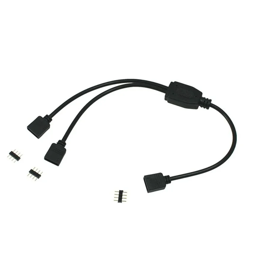 4-poliger RGB-LED-Streifen-Stecker 1 zu 1 2 3 4 5 Stecker Stromverteilerkabel 4-poliger Nadel-Buchsenstecker Kabel für RGB-LED-Streifen